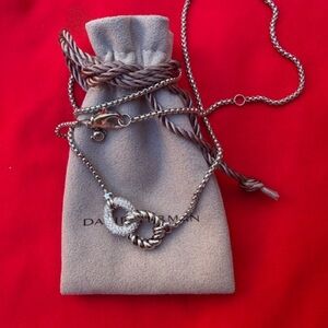 David Yurman 925 Silver Belmont Curb Link Necklace